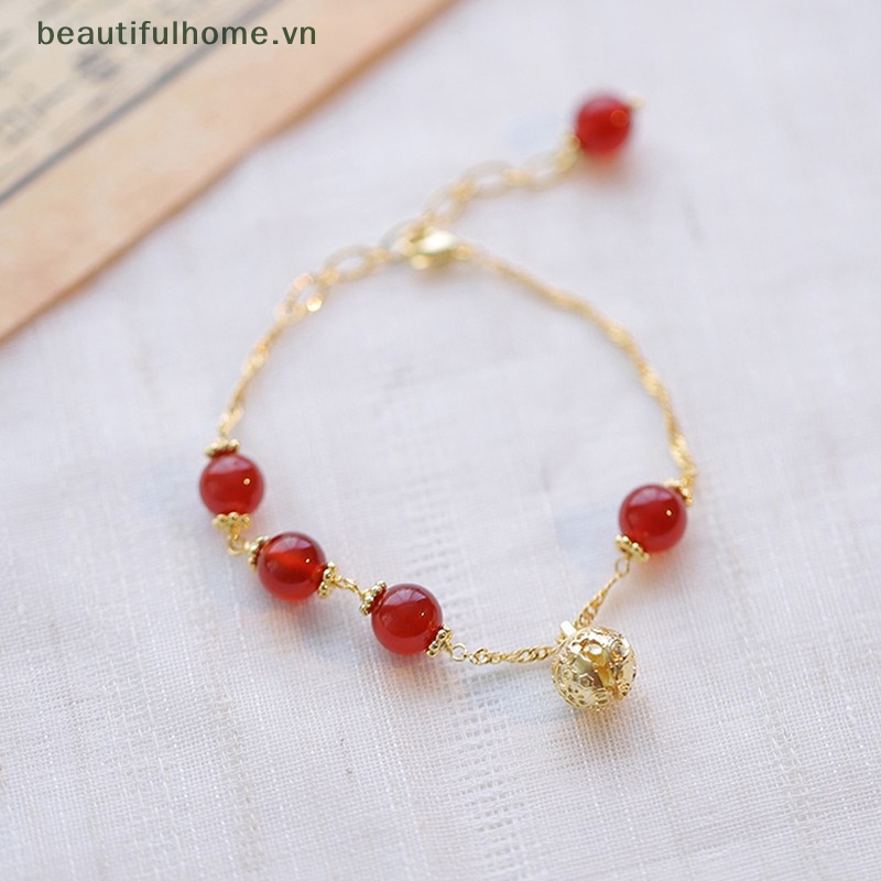 [beautifulhome] Vòng Đeo Tay May Mắn Kết Hạt Trang Sức Cổ Điển Thanh Lịch Thích Hợp Làm Quà Tặng Cho Nữ [beauty]