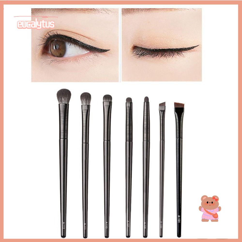 Set 7 Cọ Trang Điểm Phấn Mắt Cán Dài Lông Mềm Cao Cấp Chuyên Dụng