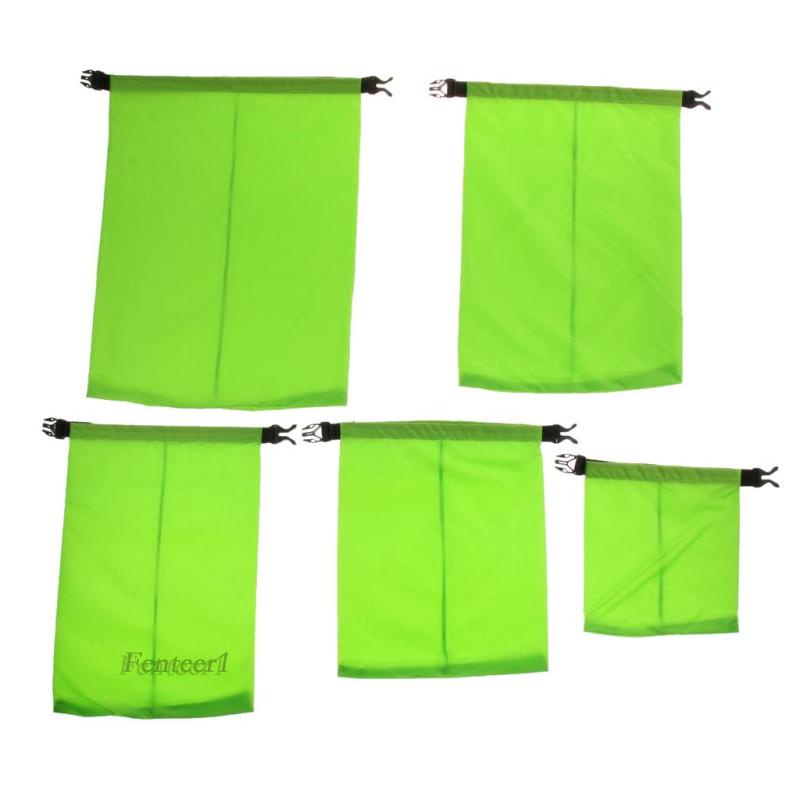 [Fenteer1] Bộ Túi Đựng Đồ Câu Cá / Cắm Trại Chống Nước 5 Kích Cỡ Màu Đỏ