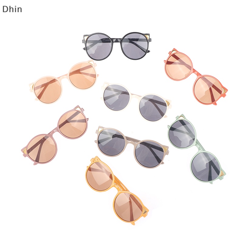 Kính Mát Tròng Tròn Chống Tia UV380 Hình Tai Mèo Dễ Thương Cho Bé