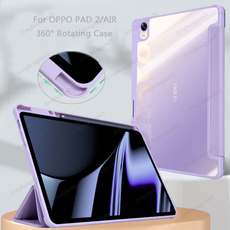 Bao Da Máy Tính Bảng Nắp Gập Ba Khúc Có Ngăn Đựng Bút Cho OPPO Air 10.36 Pad 11 OPPO Pad 2