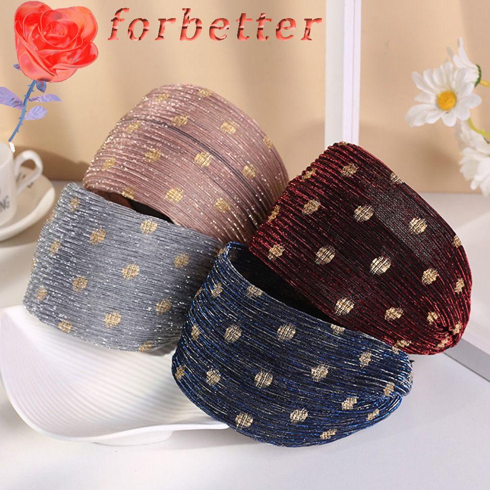 Băng Đô Cài Tóc Phối Lưới Họa Tiết Chấm Bi Ngọt Ngào Cho Nữ