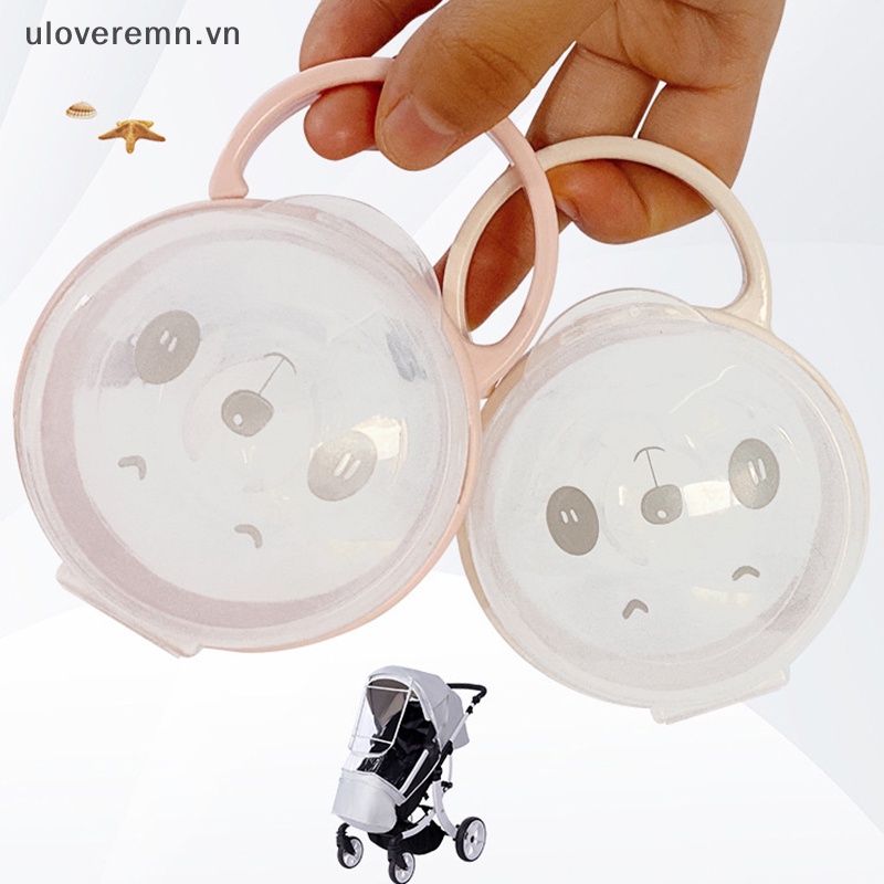 Núm Vú Giả Trong Suốt Chống Bụi Có Tay Cầm Tiện Dụng Cho Bé