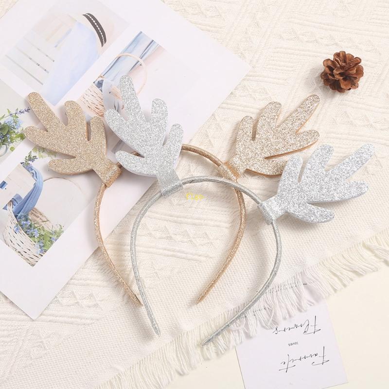 Băng Đô Cài Tóc Hình Sừng Hươu Đính Kim Sa Lấp Lánh Cho Người Lớn Và Trẻ Em