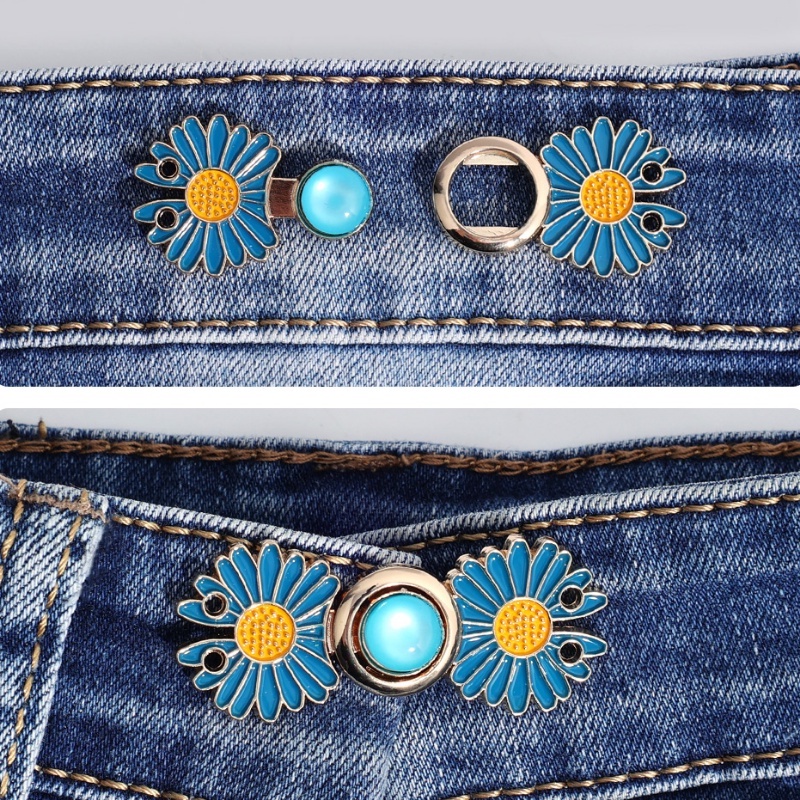 Khóa Kim Loại Hình Hoa Cúc Nhỏ Tinh Xảo Có Thể Tháo Rời Dùng Để May Quần Áo