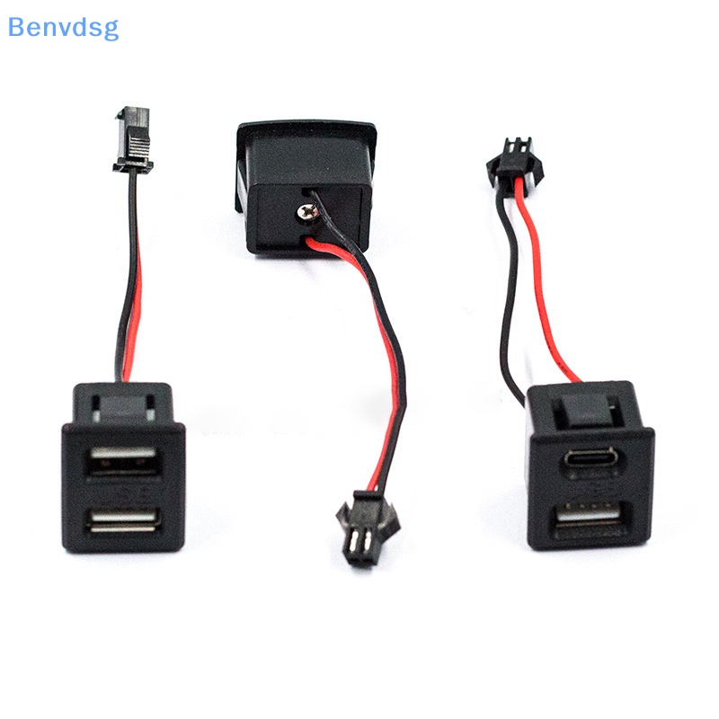 Ổ Cắm Sạc Hai Cổng USB Type-C Kèm Dây Cáp Kết Nối Tiện Dụng