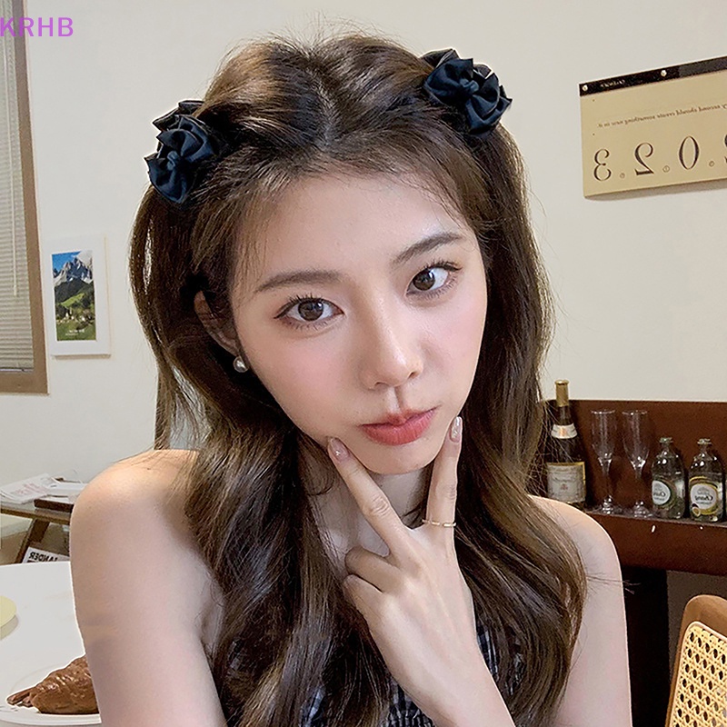 Kẹp Tóc Hai Mặt Đính Nơ Nhỏ Xinh Thanh Lịch Cho Nữ Mới