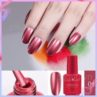 Sơn móng tay 12 màu nhanh khô, chống thấm nước lâu trôi, không bong tróc Sơn móng tay tráng gương 8ml Sơn móng tay kim loại -pikalu