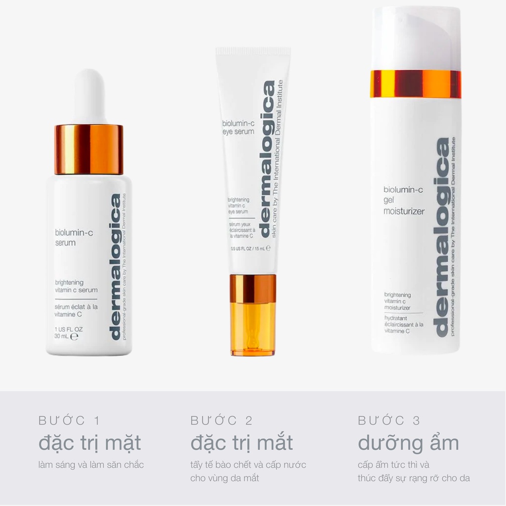 Bộ 3 sản phẩm Dermalogica chứa Vitamin C tân tiến làm sáng mượt
