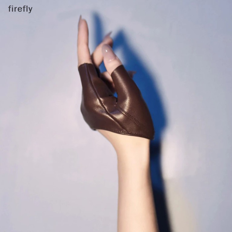 Găng Tay Da Pu Hở Ngón Phong Cách Punk Rock Harajuku Lolita