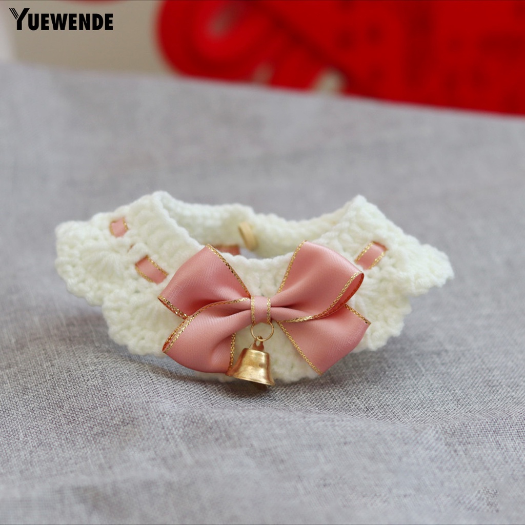 Yq.e Vòng Cổ Len Mịn Thắt Nơ Có Chuông Cho Thú Cưng