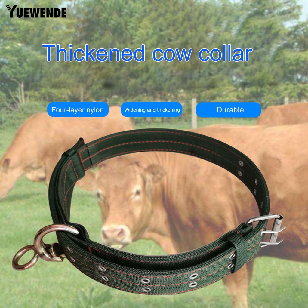 Yq.e Vòng Cổ Gia Súc Dày Bản Rộng Có Khóa Điều Chỉnh Được Bằng Nylon Cho Chó Lớn