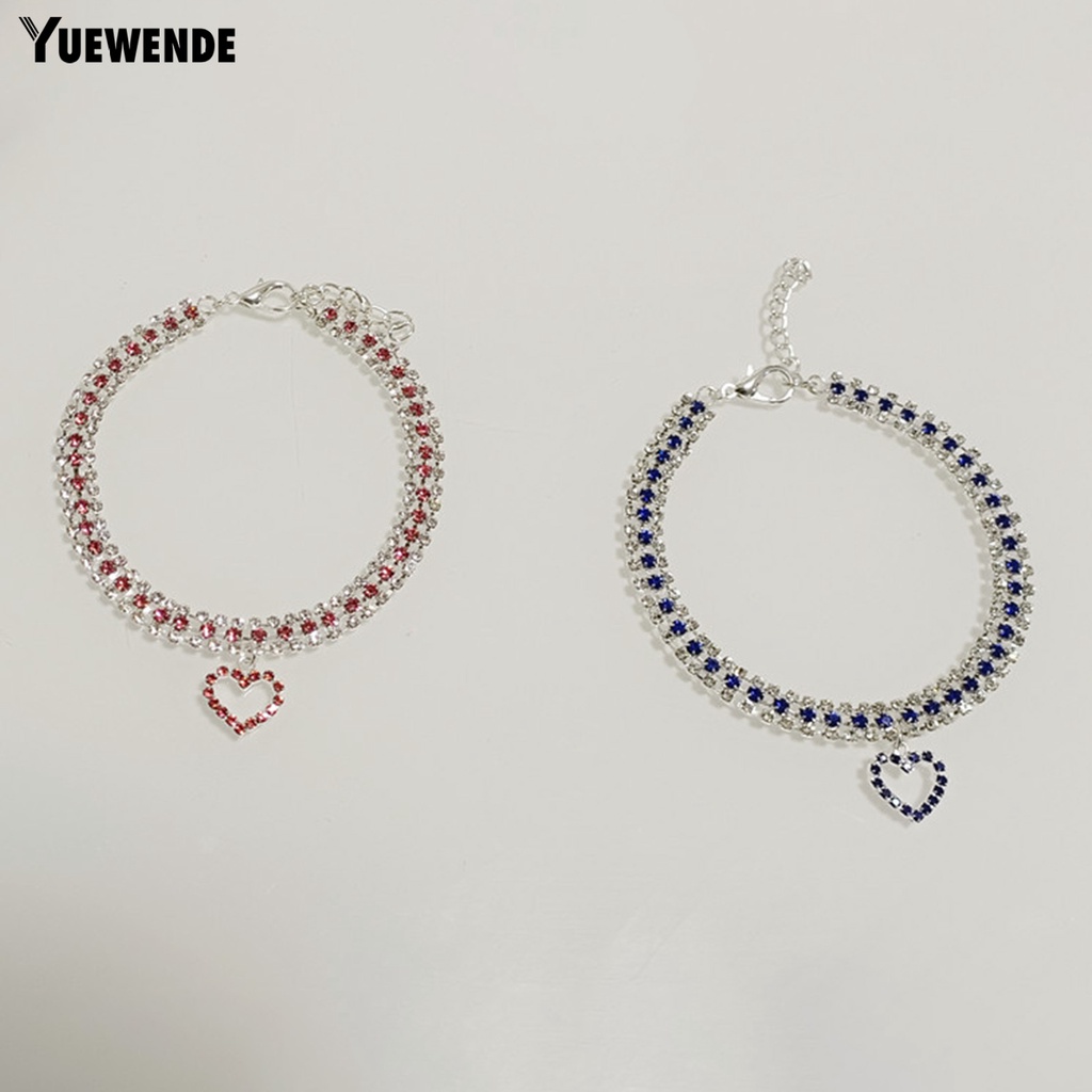 Vòng Cổ Hình Trái Tim Đính Đá Thời Trang Cho Thú Cưng