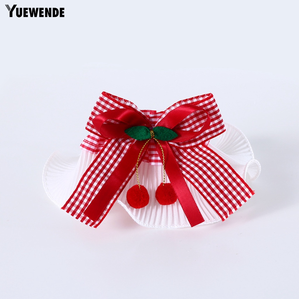 Vòng Đeo Cổ YQ.E Viền Ren Thắt Nơ Xinh Xắn Cho Thú Cưng