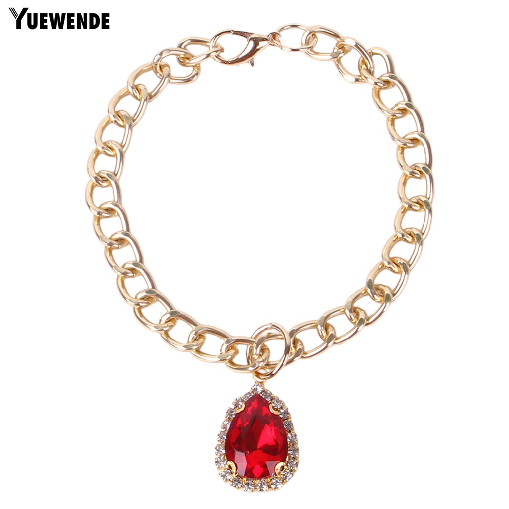 Vòng cổ Kim Loại Mặt Trái Tim Đính Đá Dễ Thương Cho Thú Cưng