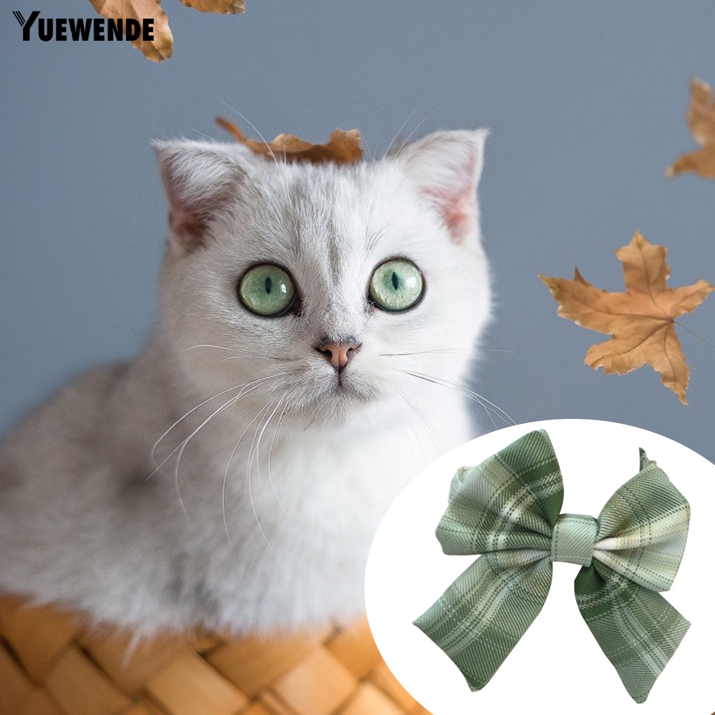 Yq.e Yếm Đeo Cổ In Họa Tiết Hoa Kẻ Sọc Đính Nơ Dễ Thương Cho Thú Cưng