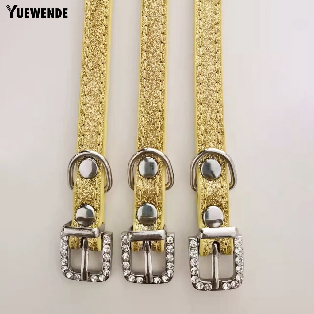 Vòng Cổ Giả Da Đính Kim Sa Điều Chỉnh Được Cho Thú Cưng Cỡ Nhỏ / Vừa / Nhỏ / YQ.E