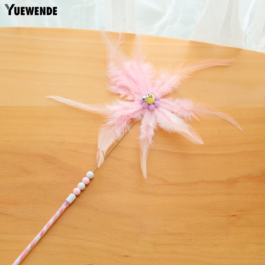 Yq.e Đồ Chơi Dây Thép Thể Thao Hình Bông Tuyết / Cối Xay Gió Lông Vũ Thanh Lịch Vui Nhộn Cho Mèo Cưng