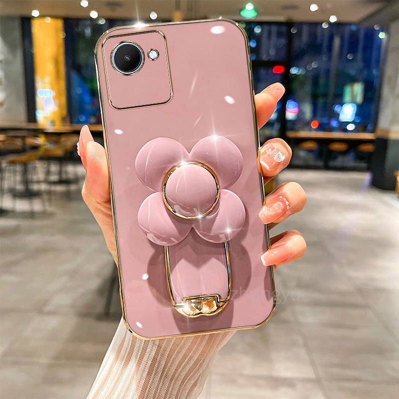 Ốp lưng Realme C30 C30S REALME NARZO 50i PRIME TPU Mềm Siêu Mỏng Mạ Điện Hình Cối Xay Gió 3D Chống Sốc Cho Realme C30 C30S REALME NARZO 50i PRIME Mạ điện Ốp Điện Thoại