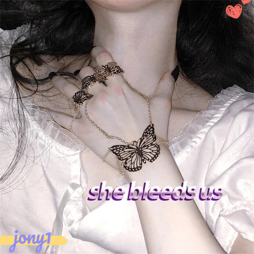 Nhẫn Hình Bướm Nhiều Lớp Thời Trang Harajuku