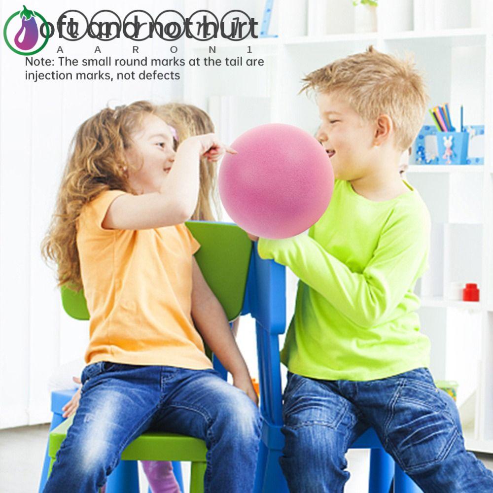 Aaron1 Quả Bóng Xốp Trơn Giảm Tiếng Ồn Không Ồn Dùng Để Chơi Trong Nhà / Ngoài Trời Dành Cho Trẻ Em