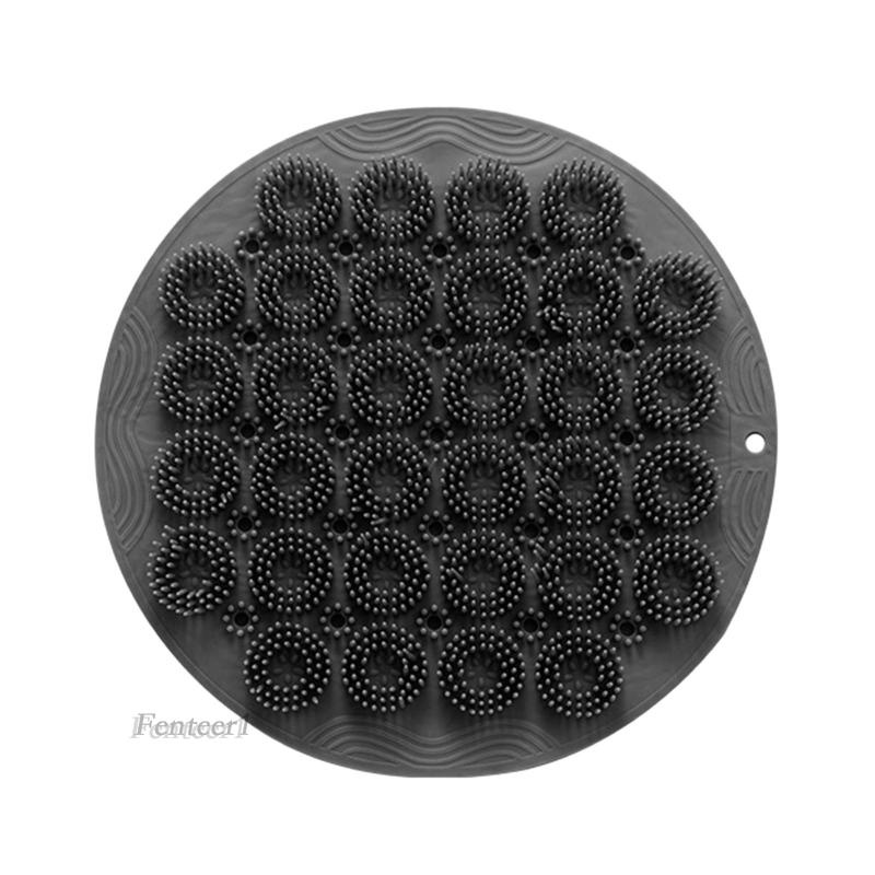 [Fenteer1] Bàn Chải Chà Lưng Có Giác Hút Đường Kính 30cm Bằng Silicon