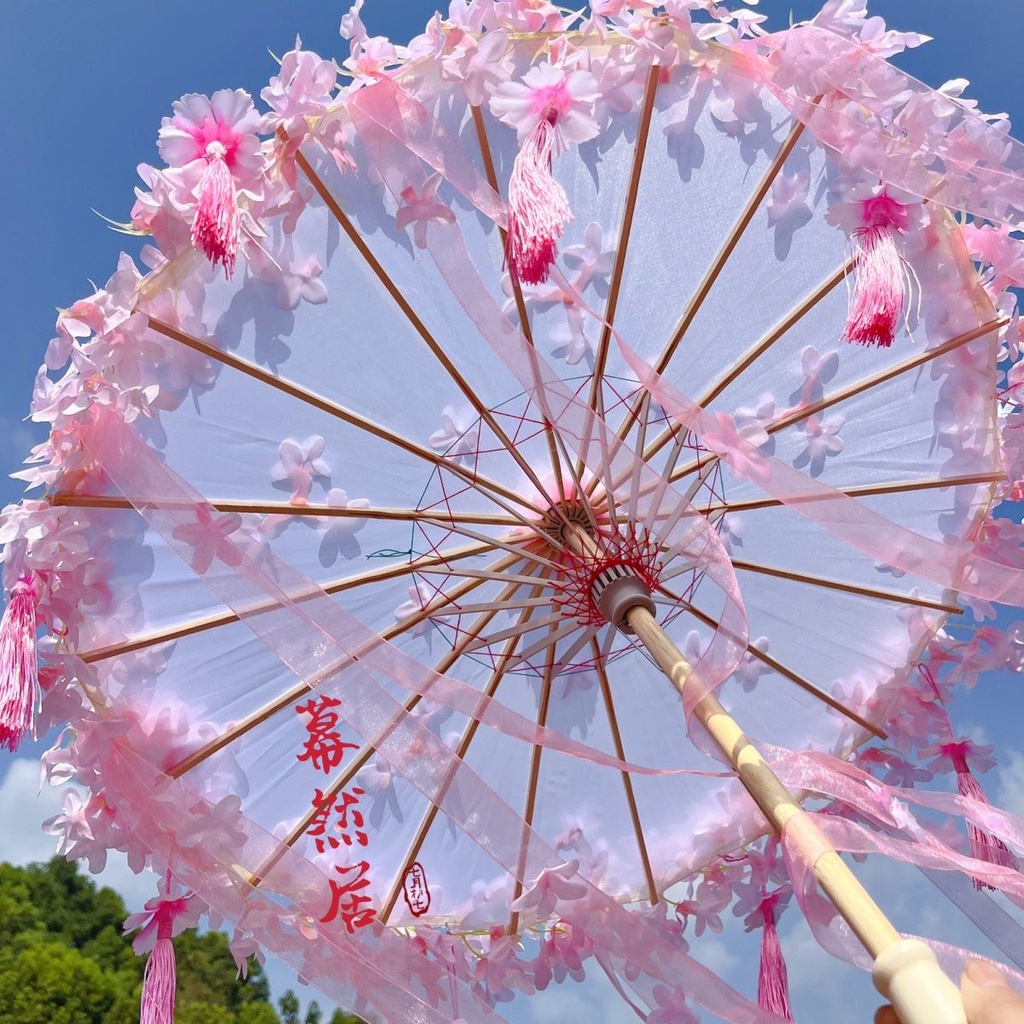 Dù Che Mưa 3D Họa Tiết Hoa Phong Cách Lolita Dễ Thương Cho Người Lớn Và Trẻ Em