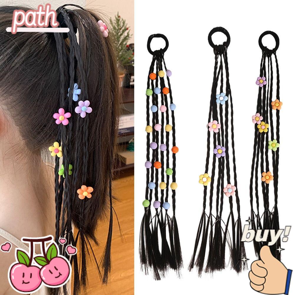 Dây Thun Buộc Tóc Giả Nhiều Màu Sắc Dành Cho Trẻ Em