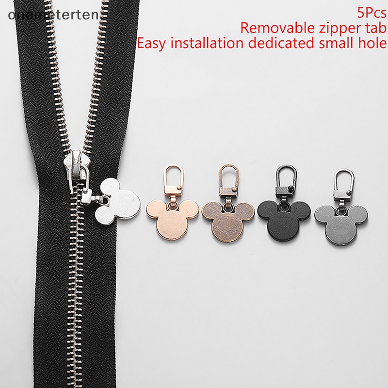 Rten Set 5 Dây Khóa Kéo Có Thể Tháo Rời Đa Năng Họa Tiết Hoạt Hình Cho Túi Đi Học