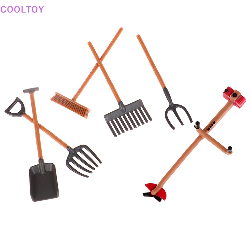 Set 6 Mô Hình Các Dụng Cụ Nông Trại Mini Trang Trí Nhà Búp Bê