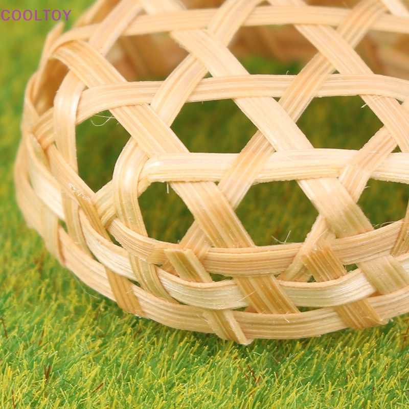 Mô Hình Rổ Tre Mini Hình Tròn Độc Đáo Trang Trí Nhà Búp Bê