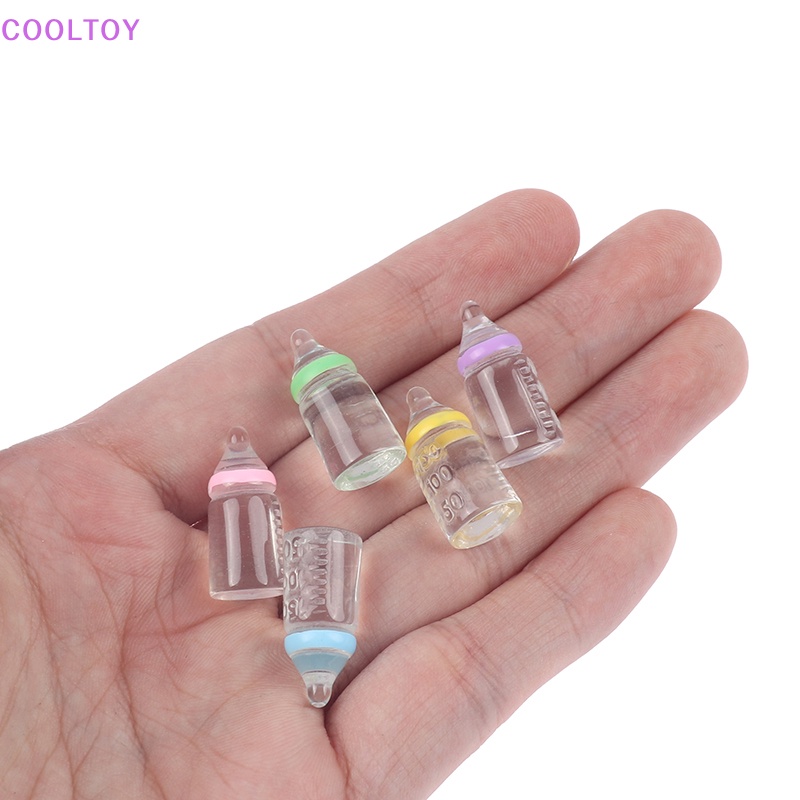 Set 5 Bình Sữa Mini Tỉ Lệ 1: 12 Dùng Để Trang Trí Nhà Búp Bê