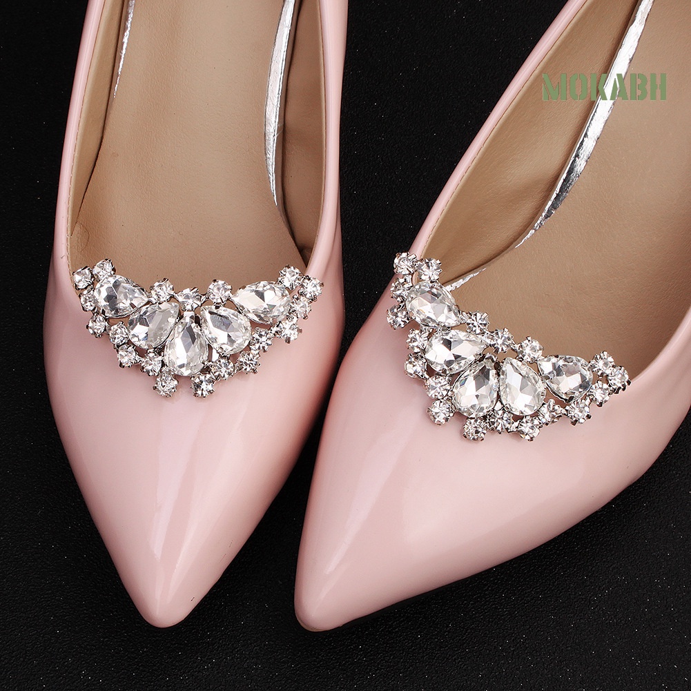 Khóa Giày Đính Đá Hình Giọt Nước Thời Trang Cho Nữ