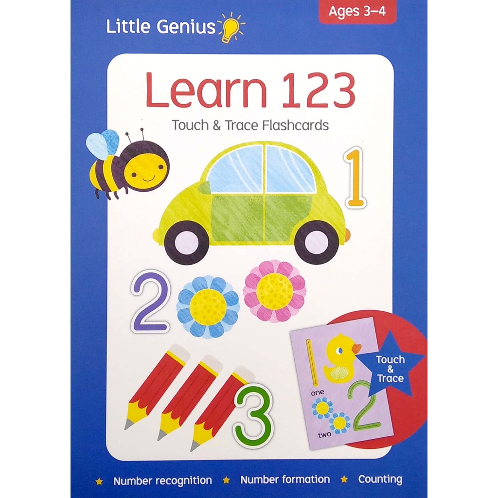 Little Genius Cards: Learn 123 Touch & Trace Educational Fun
