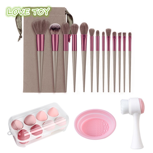 Set 13 Cọ Trang Điểm Nkodok Tay Cầm Bằng Gỗ Chất Lượng