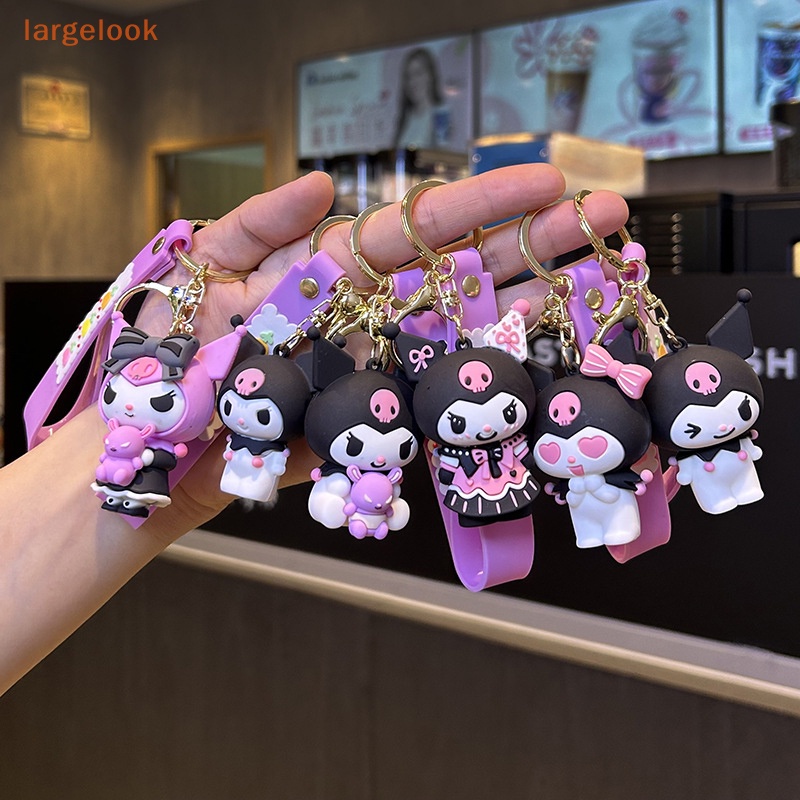 SANRIO Móc Khóa Silicon Hình Nhân Vật Anime Kuromi Dễ Thương