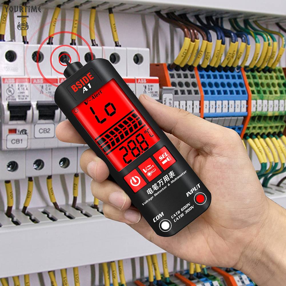 Thiết Bị Kiểm Tra Điện Áp 600V AC / DC Có Màn Hình LCD