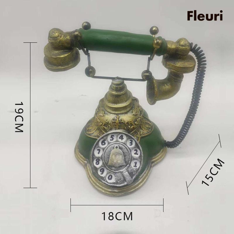 [Fleurir] Mô Hình Điện Thoại Xoay Thời Trang Châu Âu Trưng Bày Cửa Sổ Nhà Ở