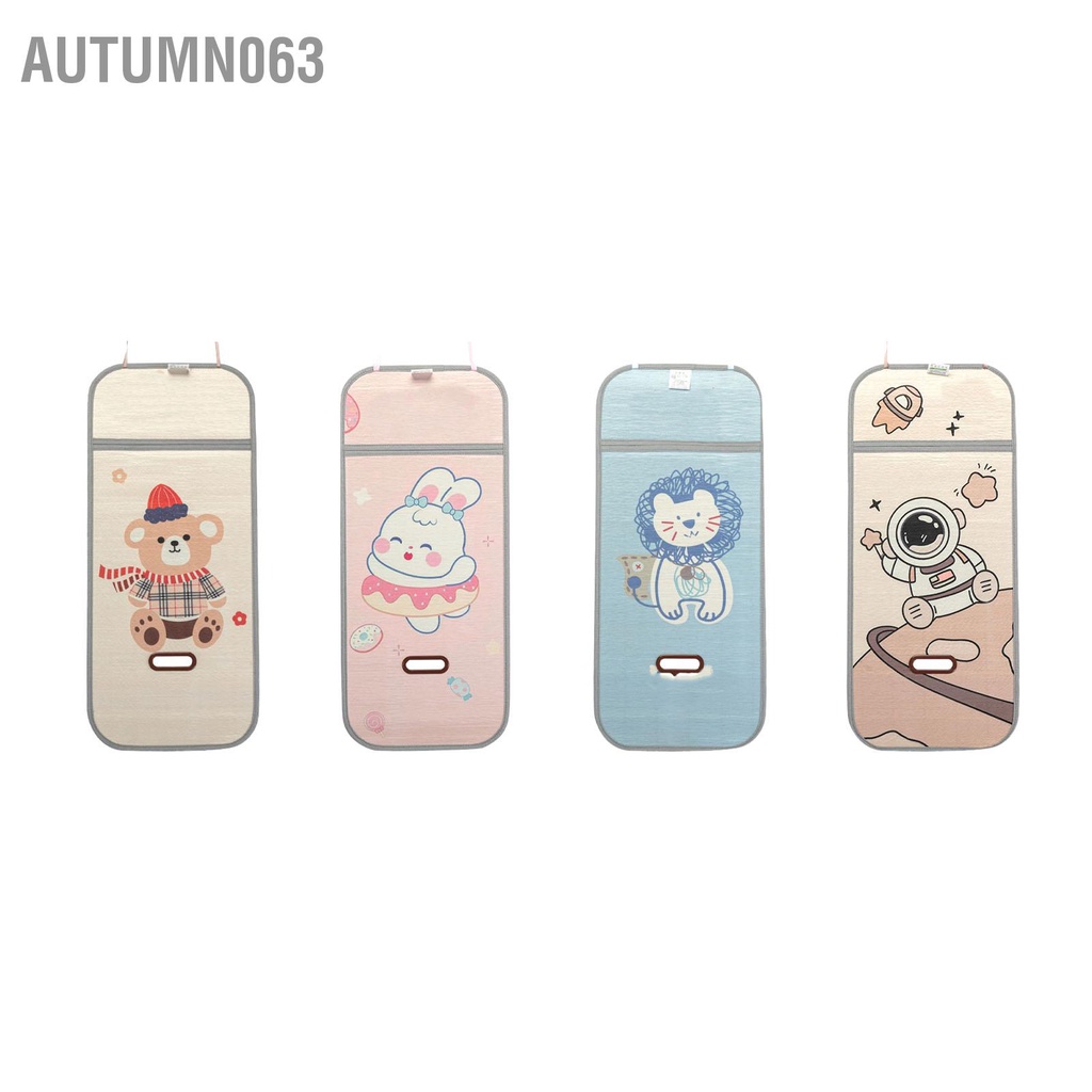 Autumn063 Xe Đẩy Cooler Pad Họa Tiết Dễ Thương Làm Mát Thảm Tre Đa Năng Thoáng Khí Miếng Lót Ghế