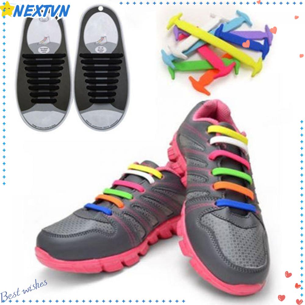 Set 16 Dây Buộc Giày Co Giãn Thời Trang Cho Bé