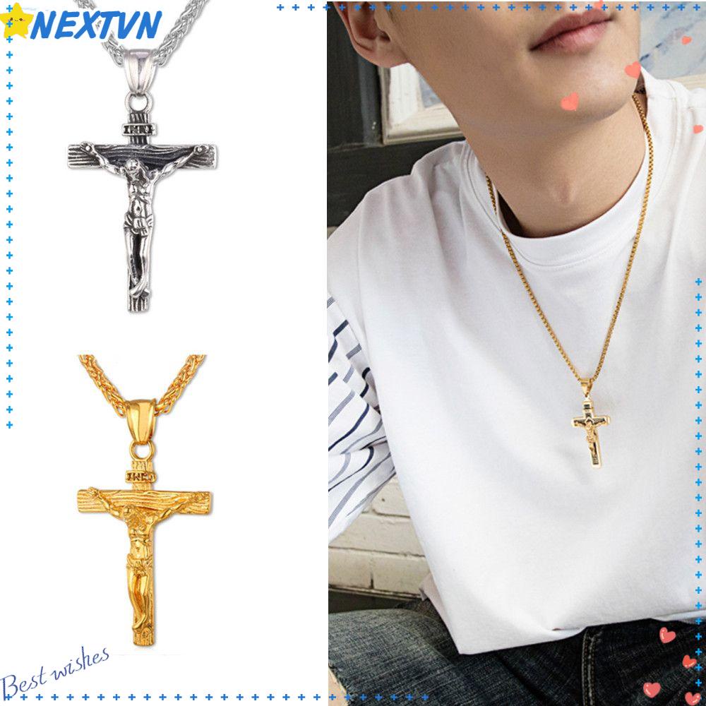 Vòng cổ Mặt Thánh Giá Thời Trang Dành Cho Nam Và Nữ|Vòng Tay Màu Sắc Retro Christian Thời Trang