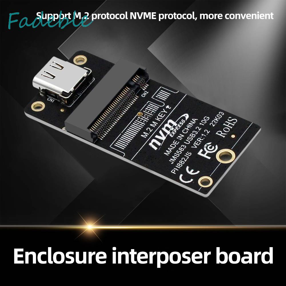 Thẻ Chuyển Đổi NVME M.2 Sang Type-C SSD 10Gbps Hỗ Trợ 2230 2242 2260 2280