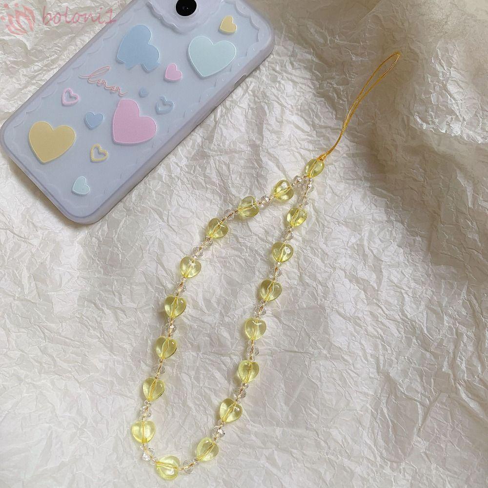 Dây Treo Điện Thoại / Tai Nghe / Thẻ Chống Thất Lạc Đa Năng Dạng Chuỗi Hạt Dễ Thương Cho Nữ