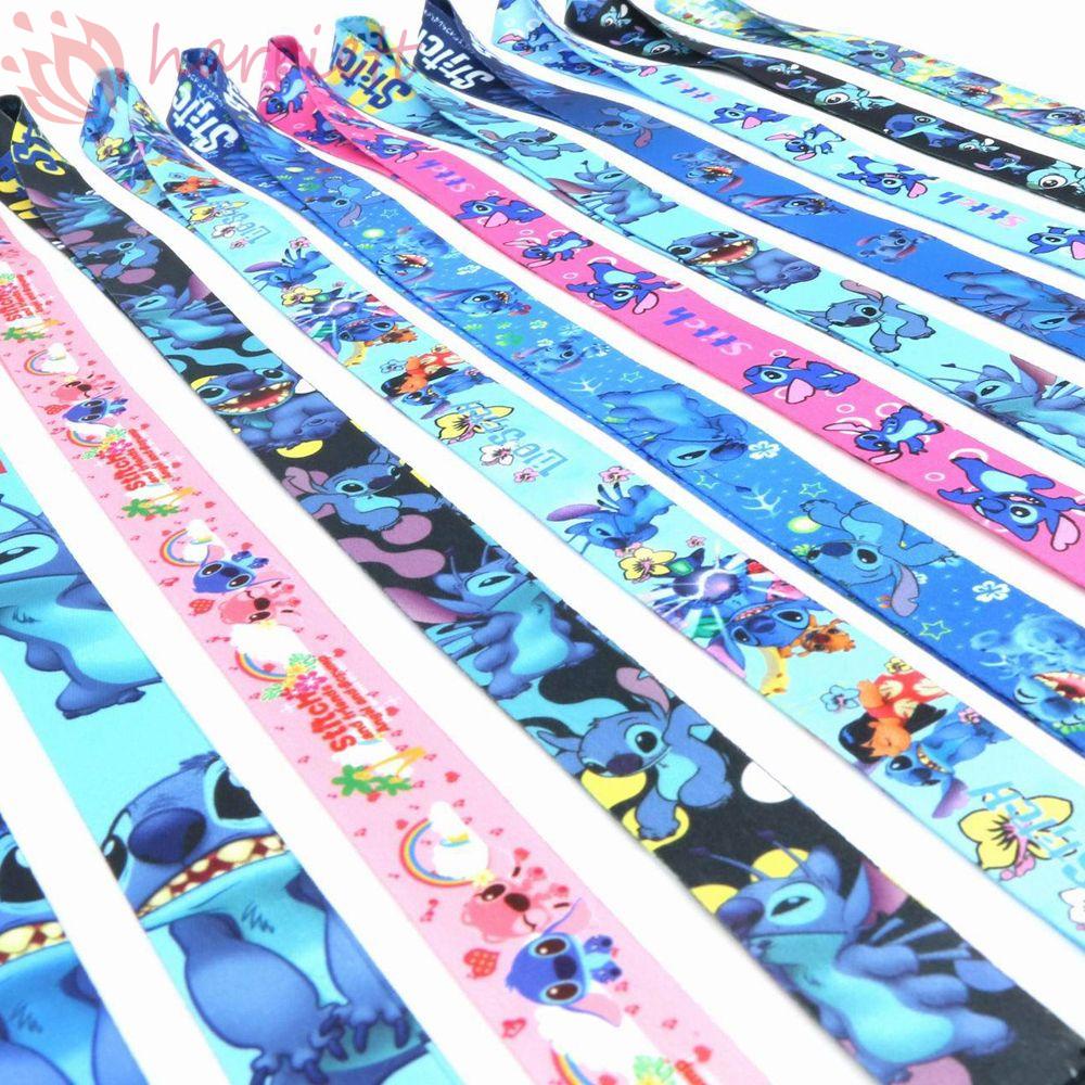 Dây Đeo Cổ Gắn Điện Thoại / Thẻ Id / Đồ Chơi Hình Stitch Hoạt Hình Dễ Thương Cho Bé