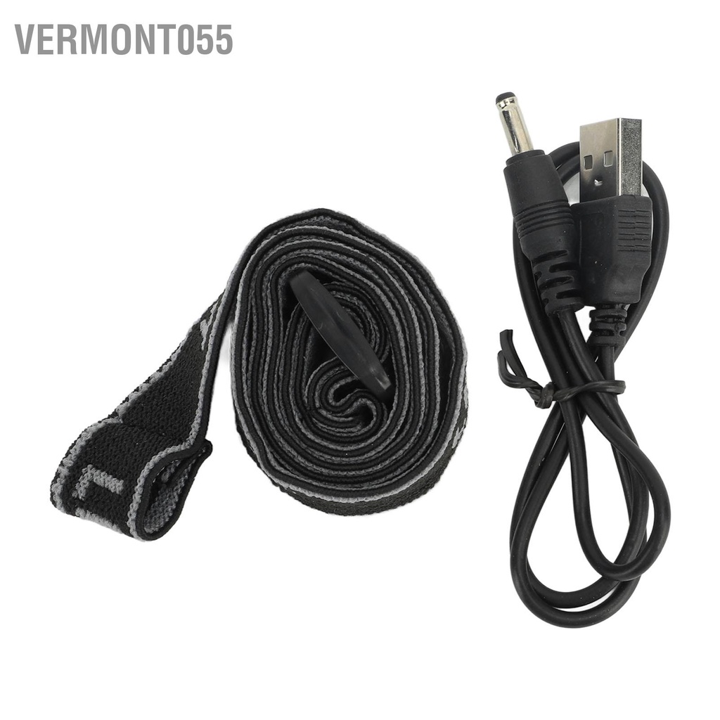 Vermont055 Đội Đầu Sạc Đèn LED Chống Nước Kẹp Trên Nắp Ánh Sáng Cảm Biến Chuyển Động Nón Cho Câu Cá Cắm Trại Đi Bộ Đường Dài Trắng