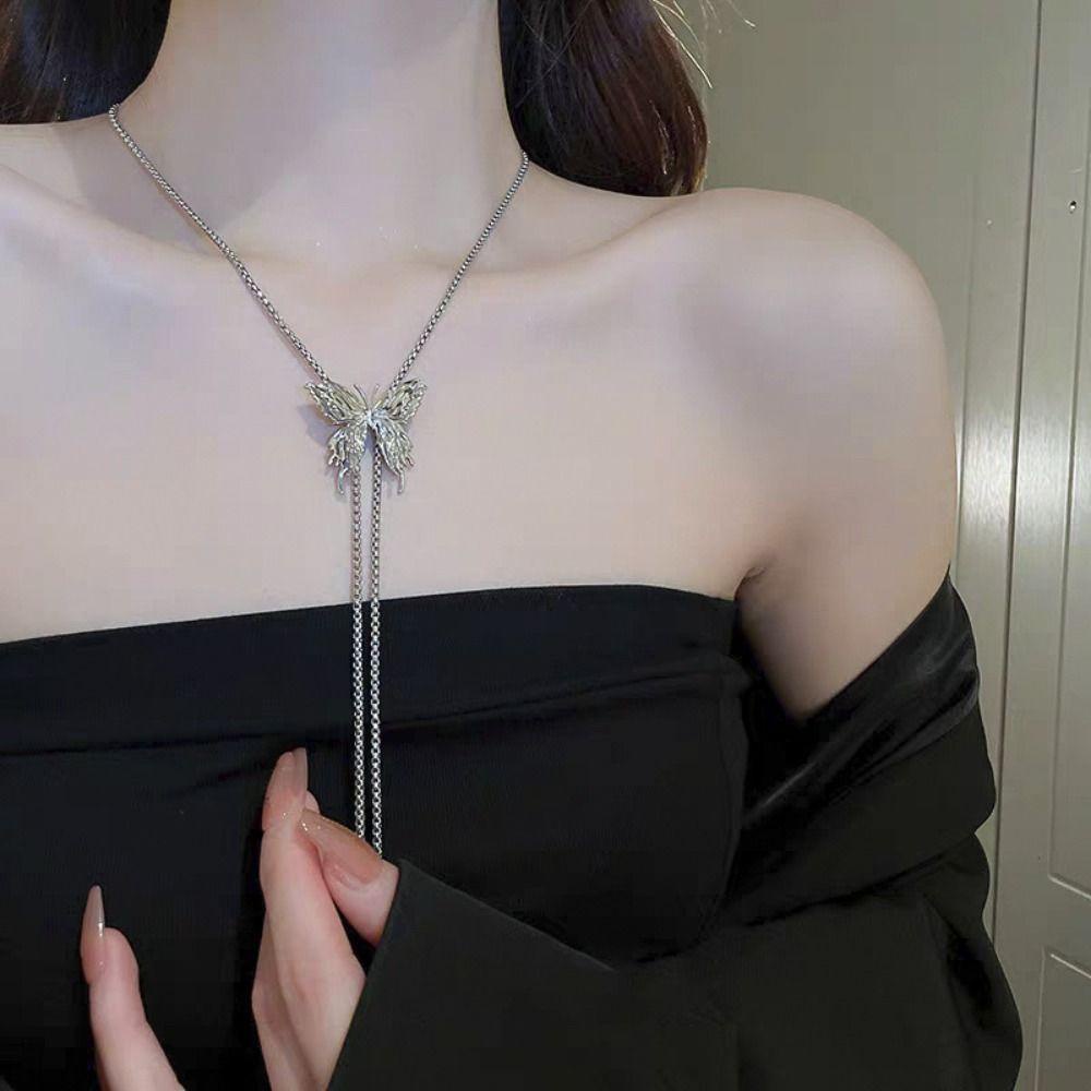 Dây Chuyền Cơ Thể Bằng Kim Loại Y2K Dạng Lỏng Phong Cách Punk Cổ Điển Cho Nữ