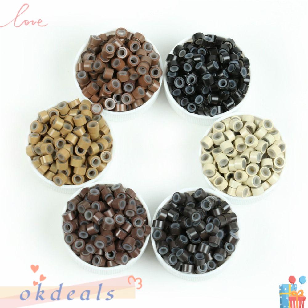 Bộ 500 Vòng Nhẫn Silicon 5 Màu Tùy Chọn Kích Thước 5mm Thời Trang