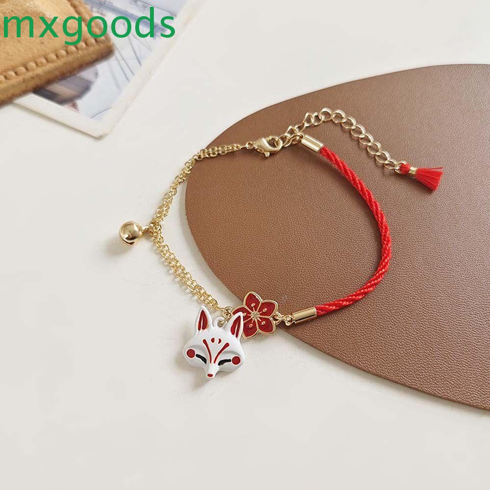 Vòng Tay Dây Đỏ Phối Tua Rua Hình Động Vật Dễ Thương Phong Cách Hàn Quốc Cho Nữ