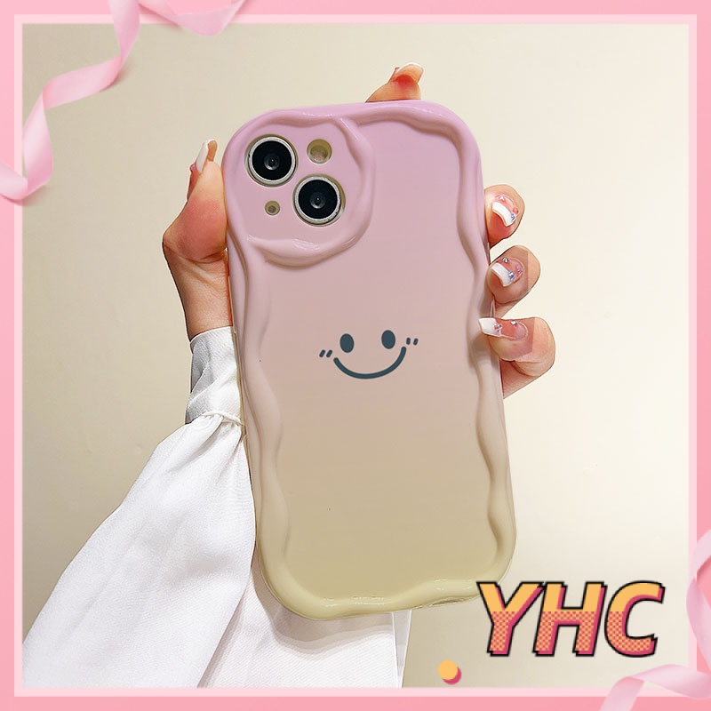 Ốp Lưng iPhone Màu hồng thay đổi khuôn mặt tươi cười 3D cuộn sóng viền Silicone camera bảo vệ Cho Iphone 6 / 6S / 6splus / se / 7 / 7plus / 8 / 8plus / X / xs / xsmax / 11 / 12 / 13 / 14 / Plus / pro / pro max-226