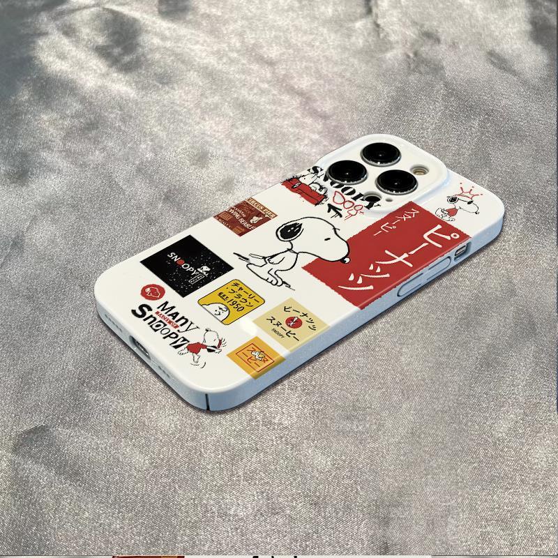 Ốp Điện Thoại Chống Sốc In Hình Chú Chó Snoopy Nền Trắng Cho Iphone 13 78 1211Inmax14Pro W5GJ